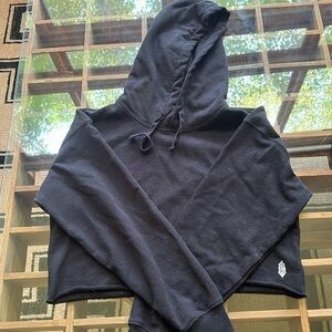 Free People Movement cropped black hoodie